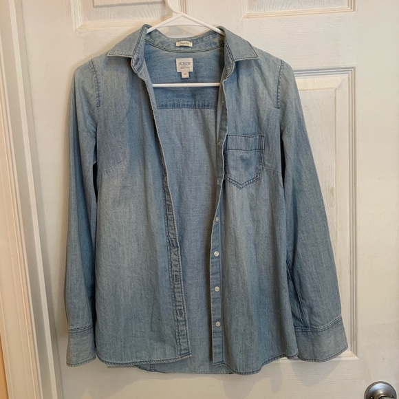 JCrew Denim Chambray Shirt XXS - Picture 3 of 5